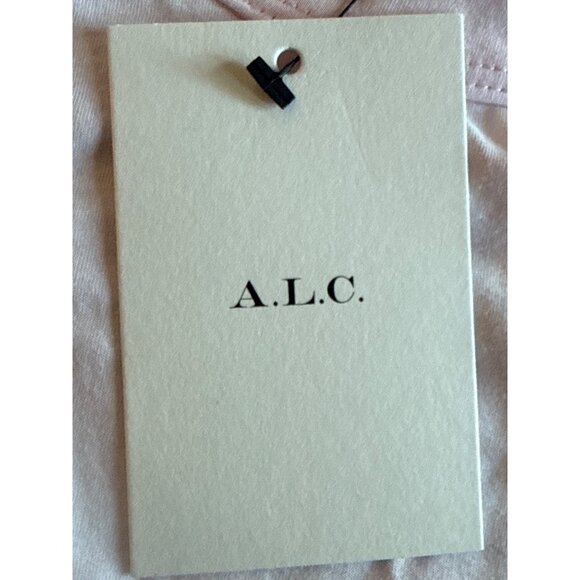 A.L.C. Women's Pink Puff Sleeve T-Shirt Cotton Crewneck Short Sleeve Medium New - Picture 5 of 5